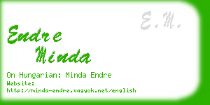 endre minda business card